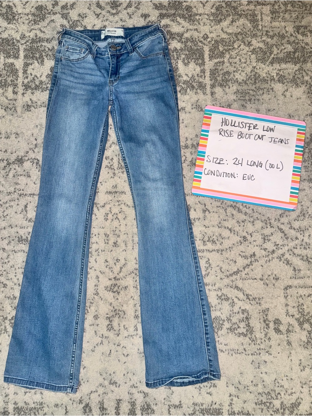 Hollister Low-Rise Bootcut Jeans 24 Long (00L) EUC